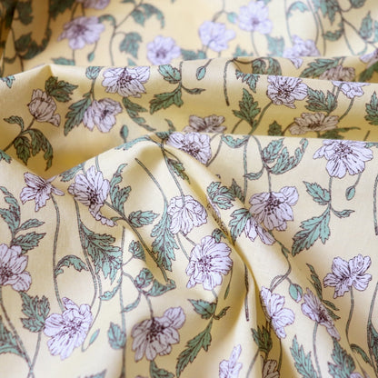 Hokkoh Poppies Cotton Lawn — Butter Yellow