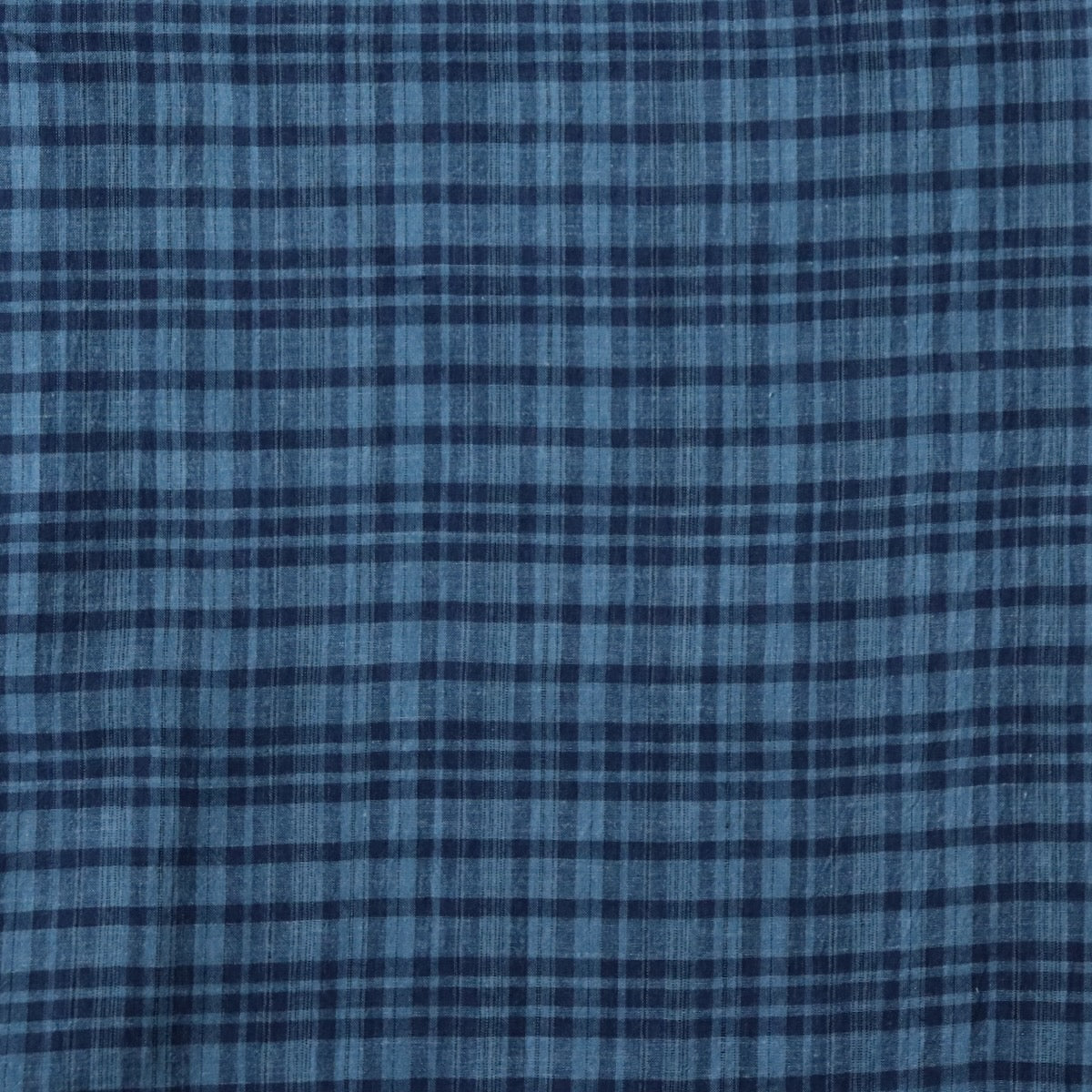 Fine Indigo Check Handloom Cotton