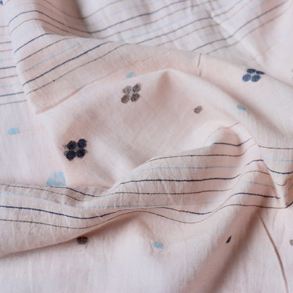 Shell Pink Stripe Jamdani Cotton