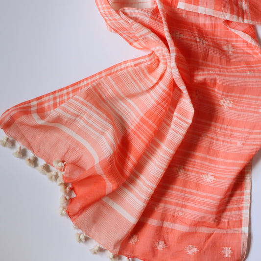 Hibiscus Handloom Jamdani Scarf