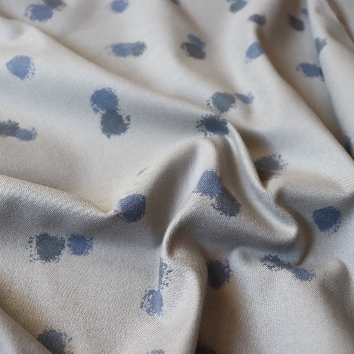 grey printed cotton flannel fabric made in Japan