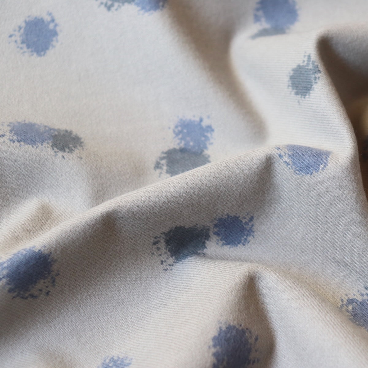 grey printed cotton flannel fabric made in Japan