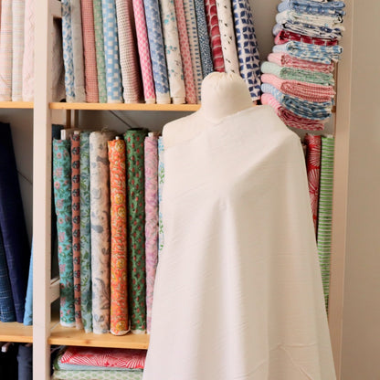Cotton Linen Canvas — Dove White