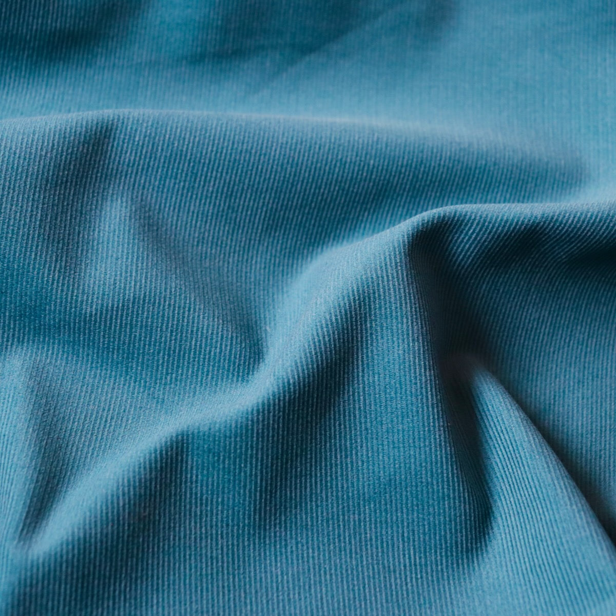 blue pinwale cotton corduroy fabric from Japan