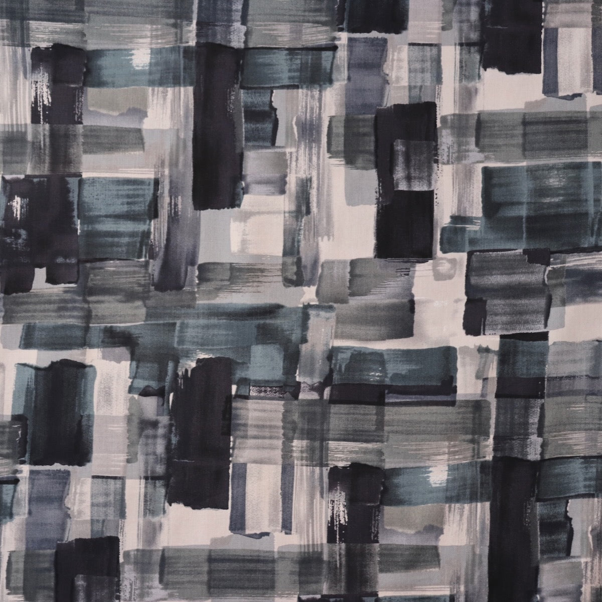 hokkoh watercolor streak print cotton twill fabric grey and black fabric