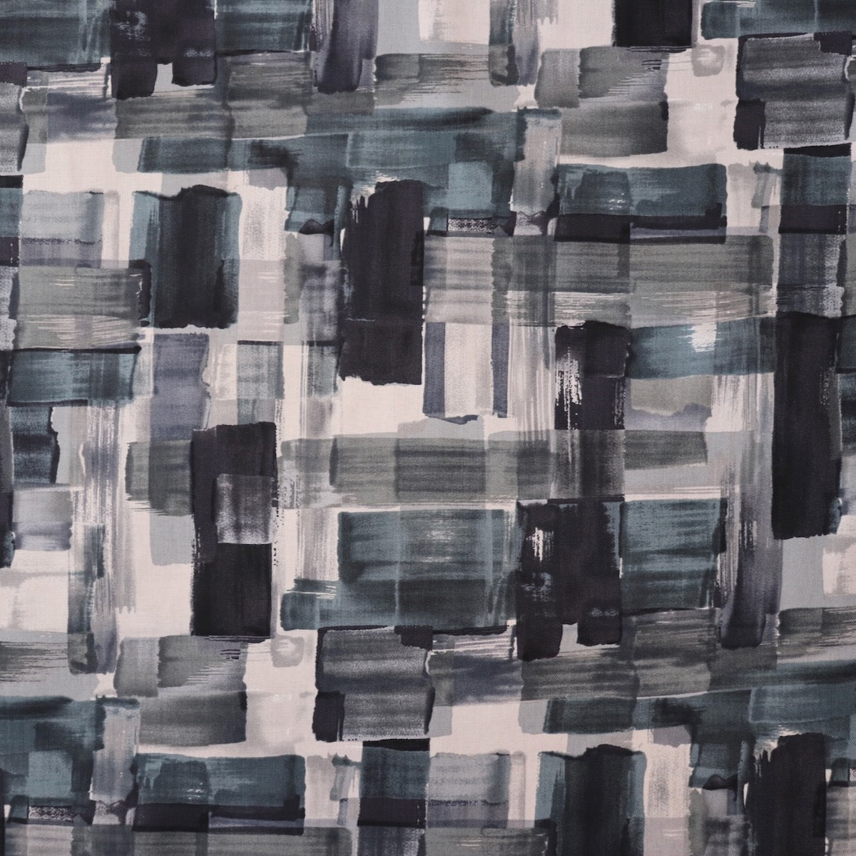 hokkoh watercolor streak print cotton twill fabric grey and black fabric