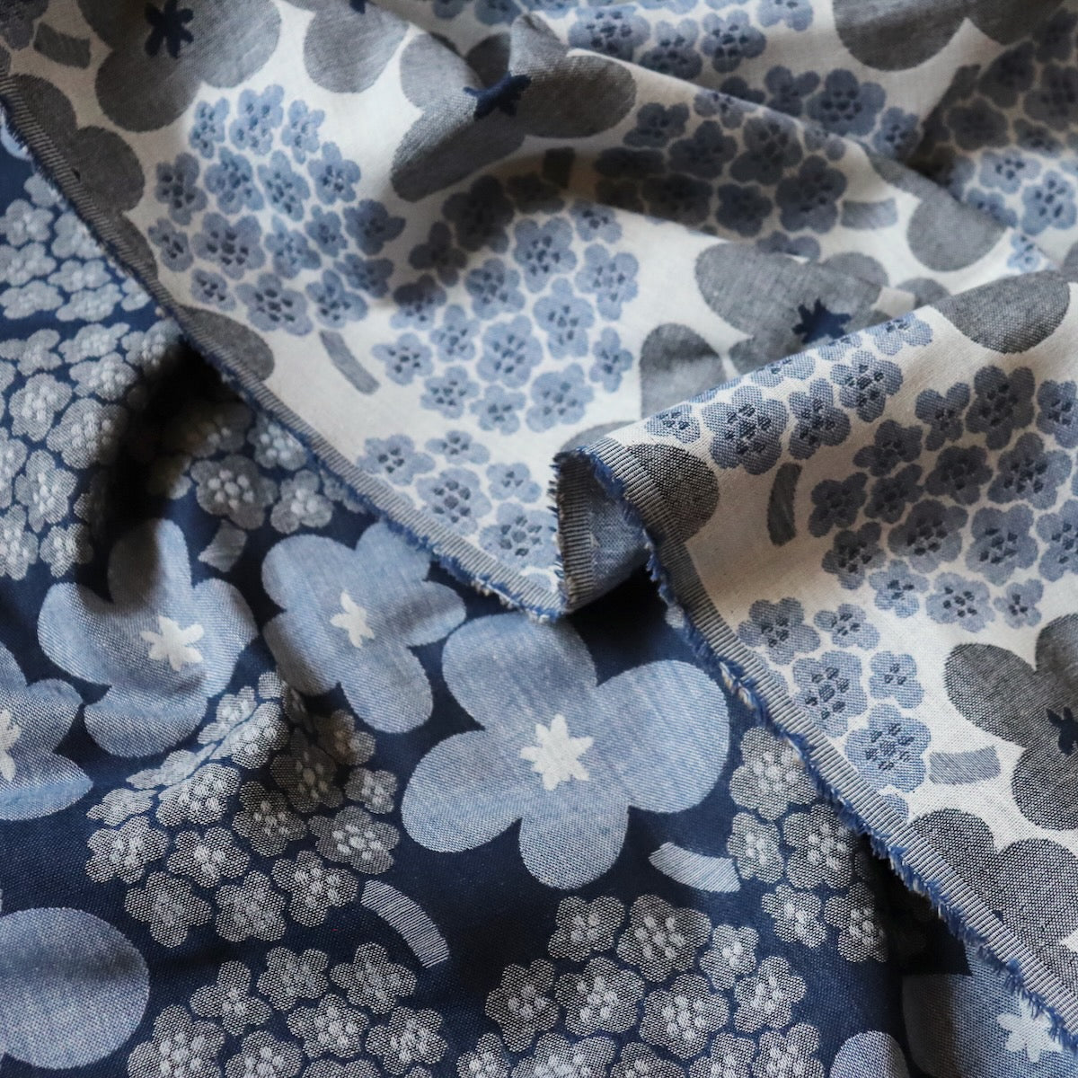 Hydrangea Japanese Cotton Jacquard