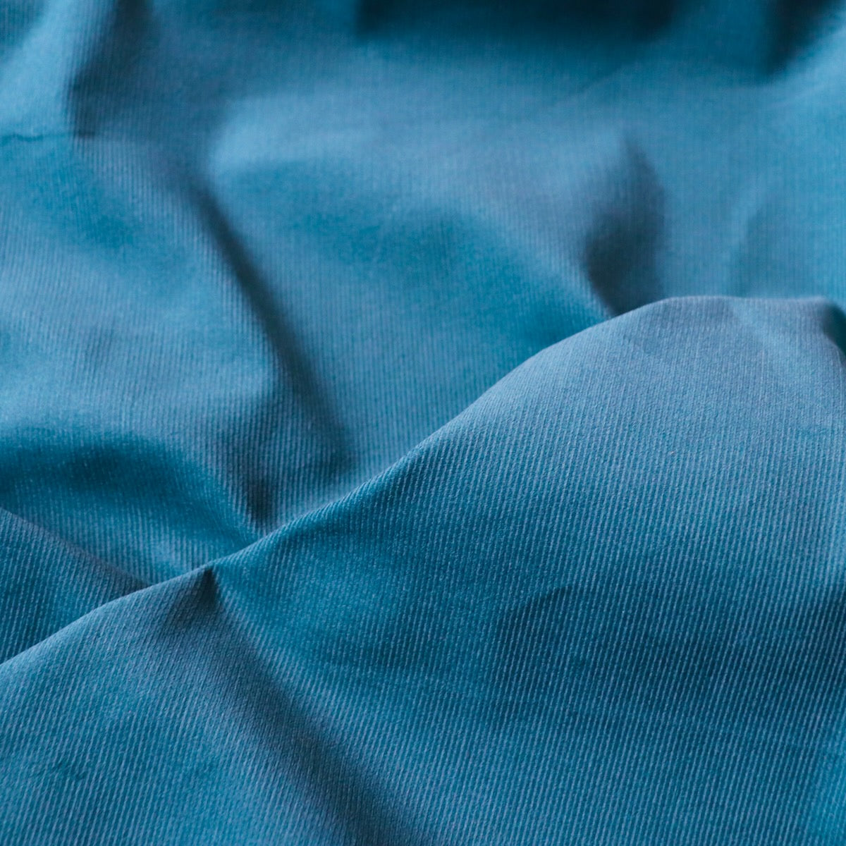 blue pinwale cotton corduroy fabric from Japan