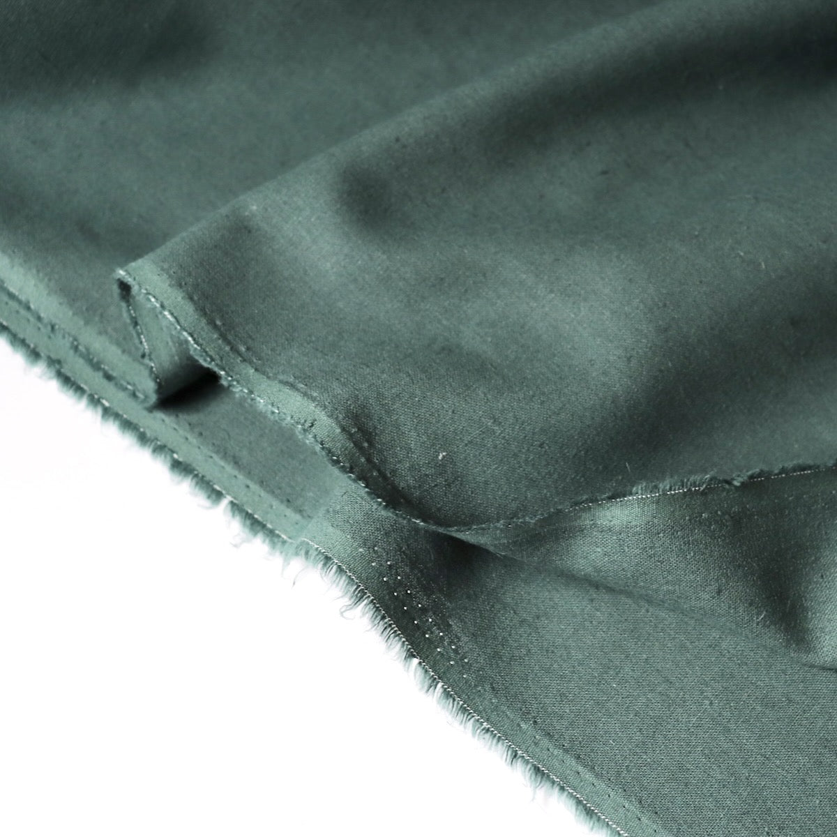 Japanese linen cotton canvas fabric dark green