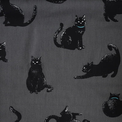 Black Cat Japanese Cotton — Slate Gray