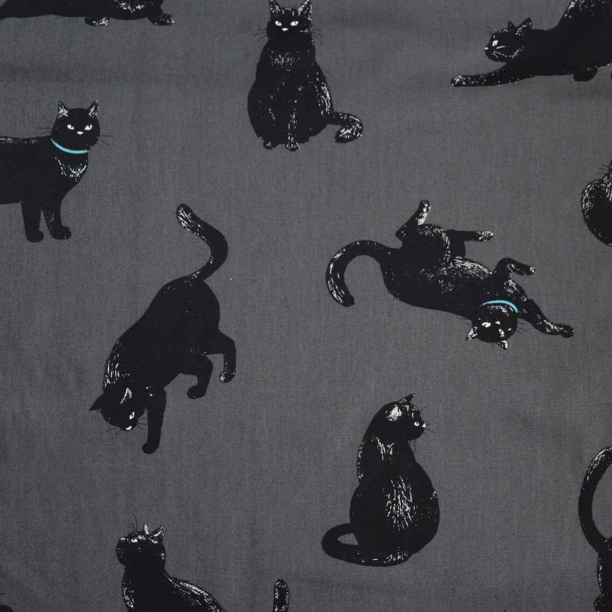 Black Cat Japanese Cotton — Slate Gray
