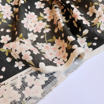 Cherry Blossom Cotton Dobby — Smokey Grey