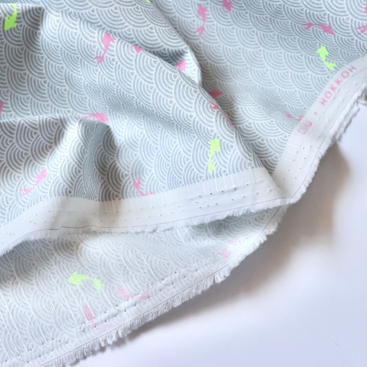 Technicolor Koi Dobby Cotton Print — Shallows