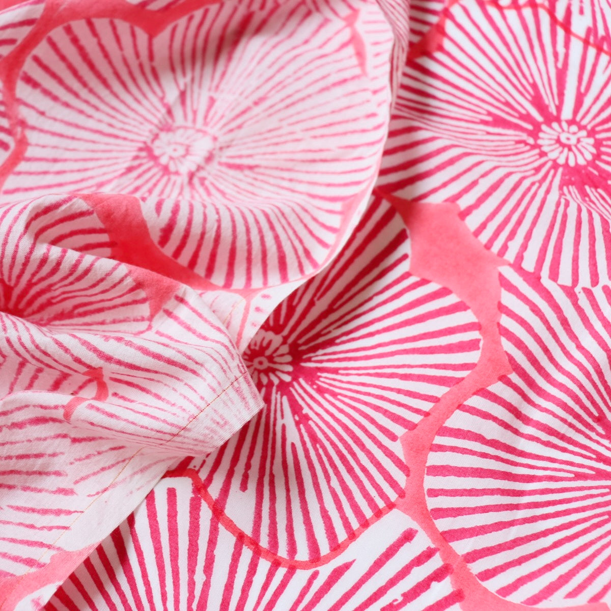 Pomegranate Pink Block Print Cotton