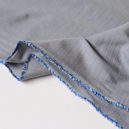 Japanese Cotton Textured Stripe — Fog Blue