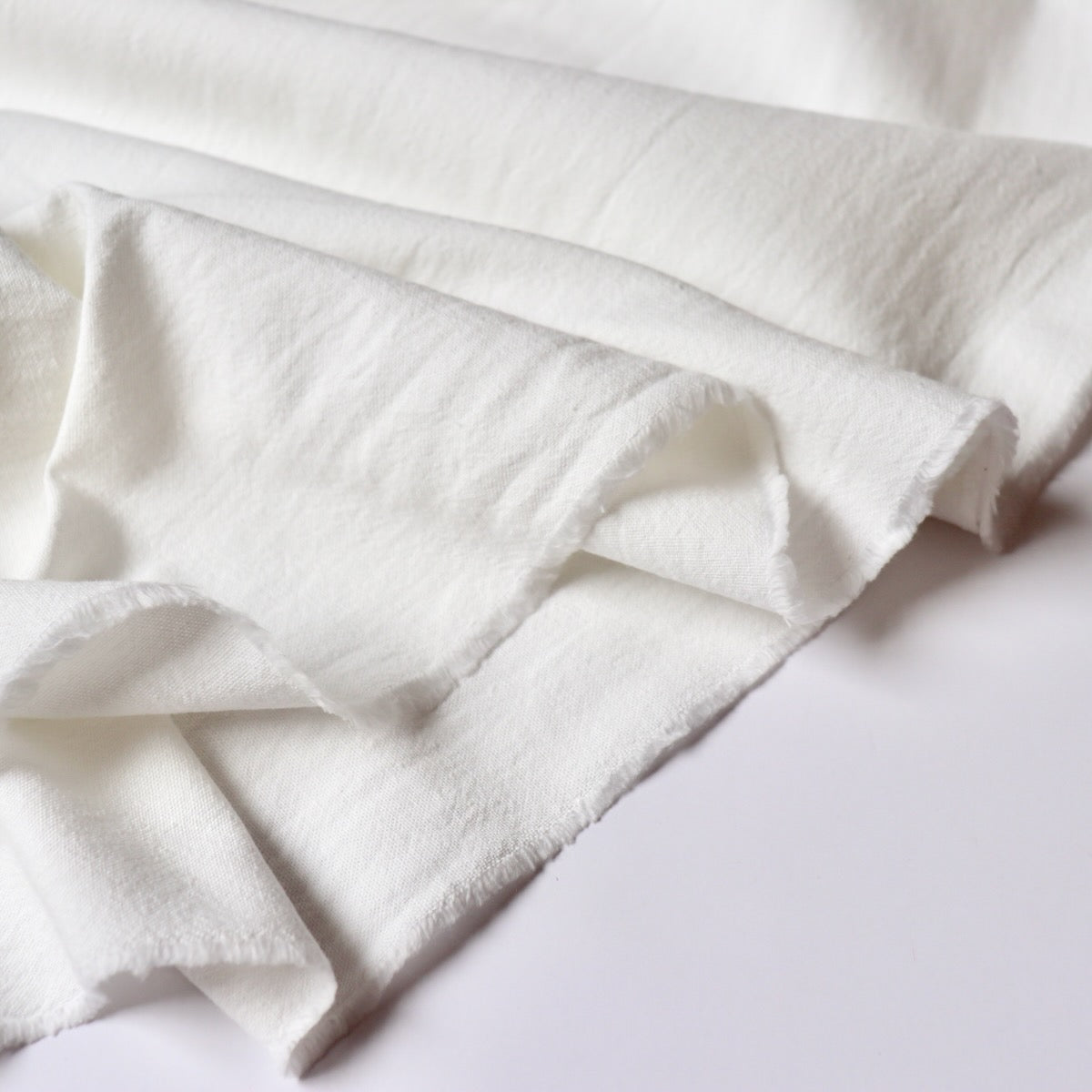 Cotton Linen Canvas — Dove White