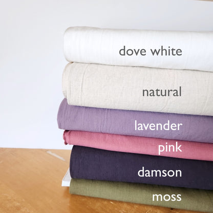 Cotton Linen Canvas — Dove White