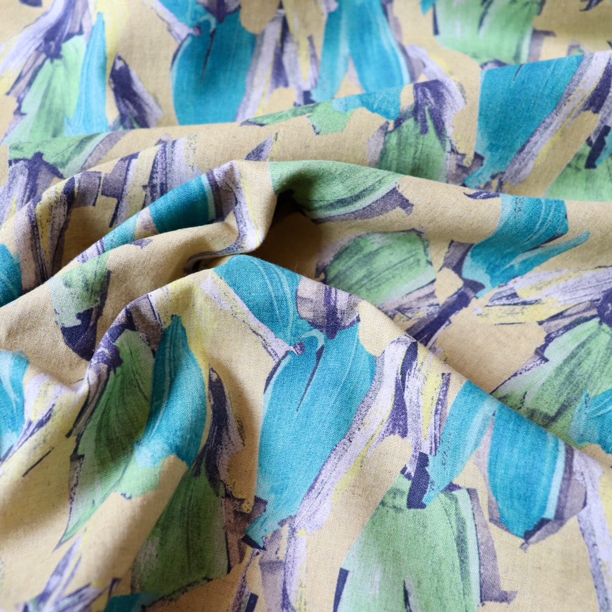 Expressionist Linen Cotton — Yellows