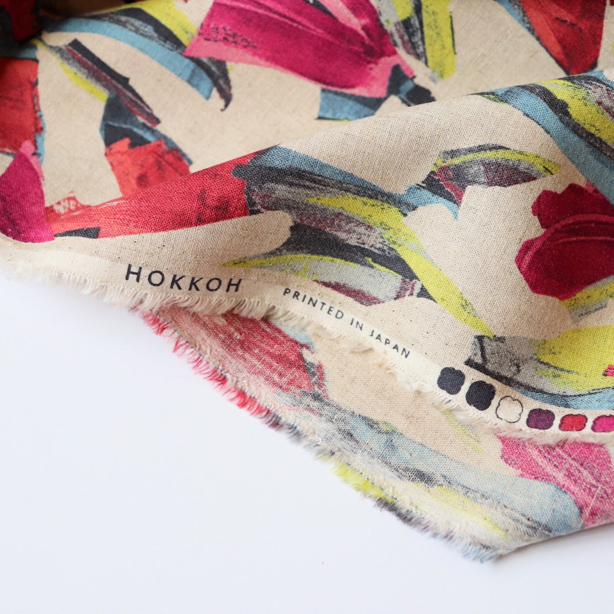 Expressionist Linen Cotton — Reds