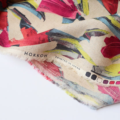 Expressionist Linen Cotton — Reds