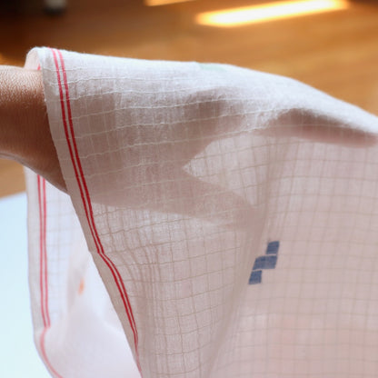 Geometry Jamdani Cotton — Petal Pink