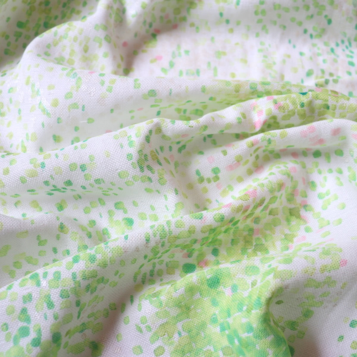 nani iro waterfall double gauze fabric white garden of new life made in Japan