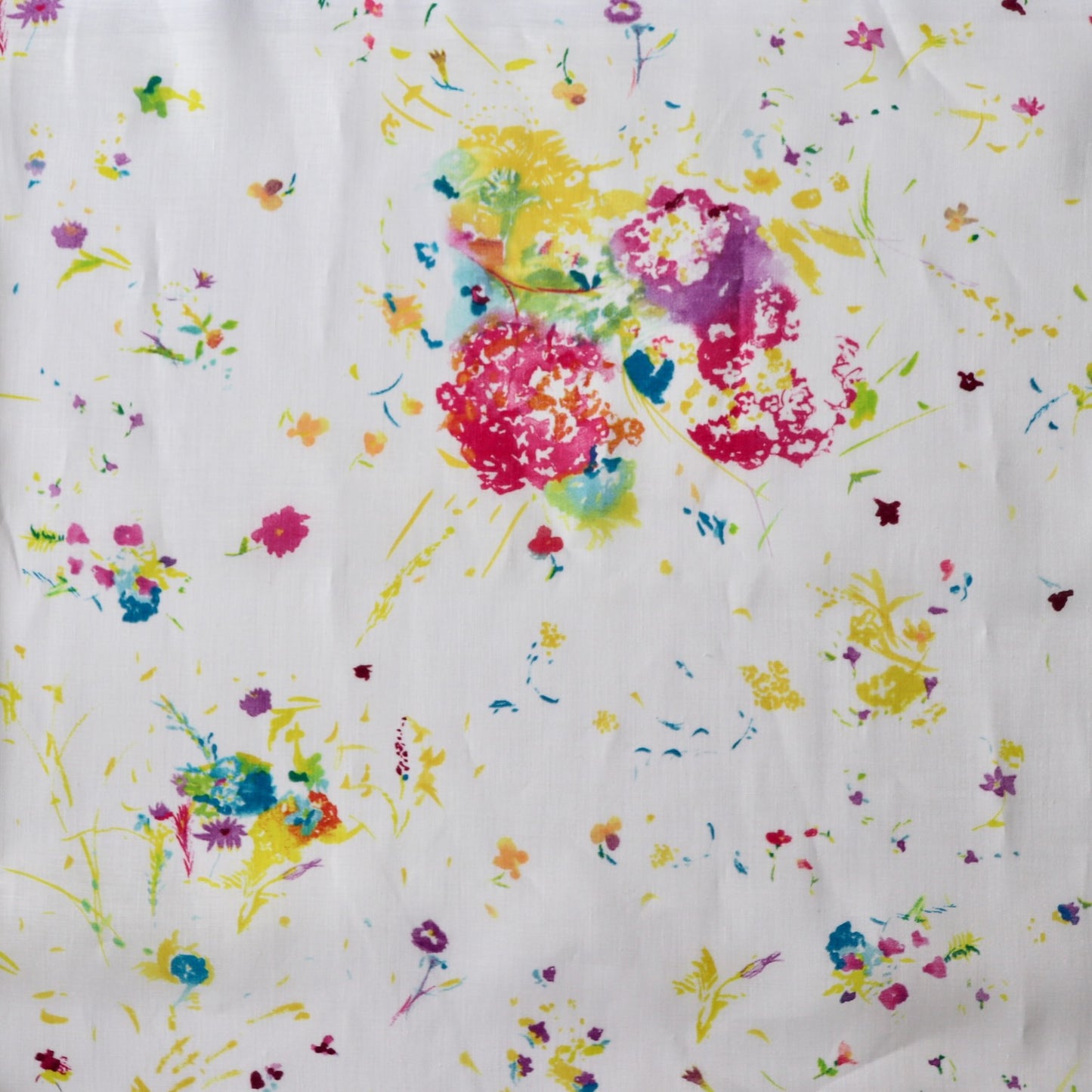 nani iro encounter white linen fabric floral print made in japan