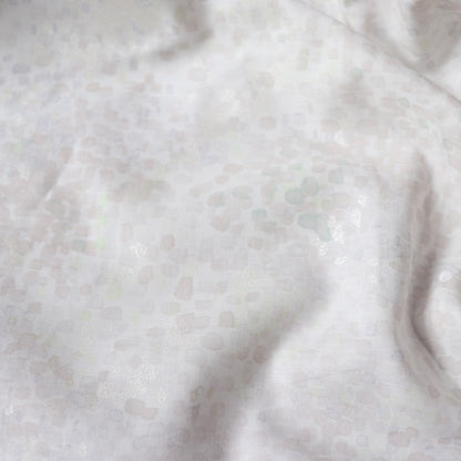 nani iro water fall silk cotton fabric white pointillist pearl fabric sunlit purity made in Japan