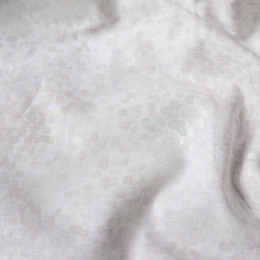 nani iro water fall silk cotton fabric white pointillist pearl fabric sunlit purity made in Japan