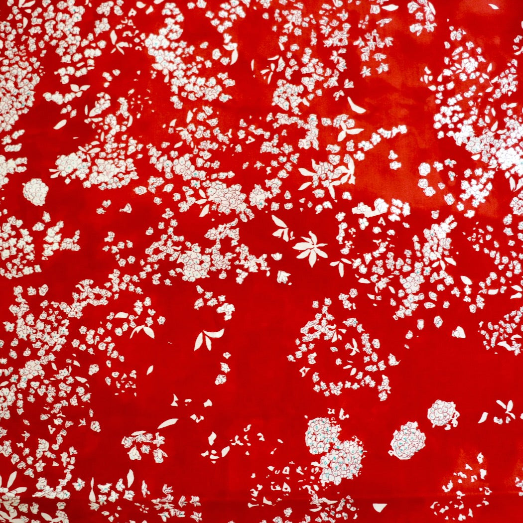 Lei Nani Red Organic Cotton Lawn by Nani Iro Kokka Fabrics Japan