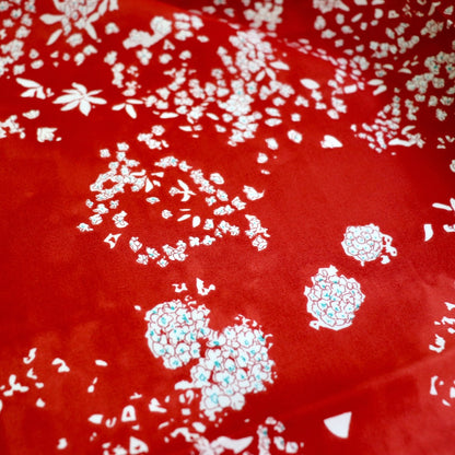 Lei Nani Red Organic Cotton Lawn by Nani Iro Kokka Fabrics Japan