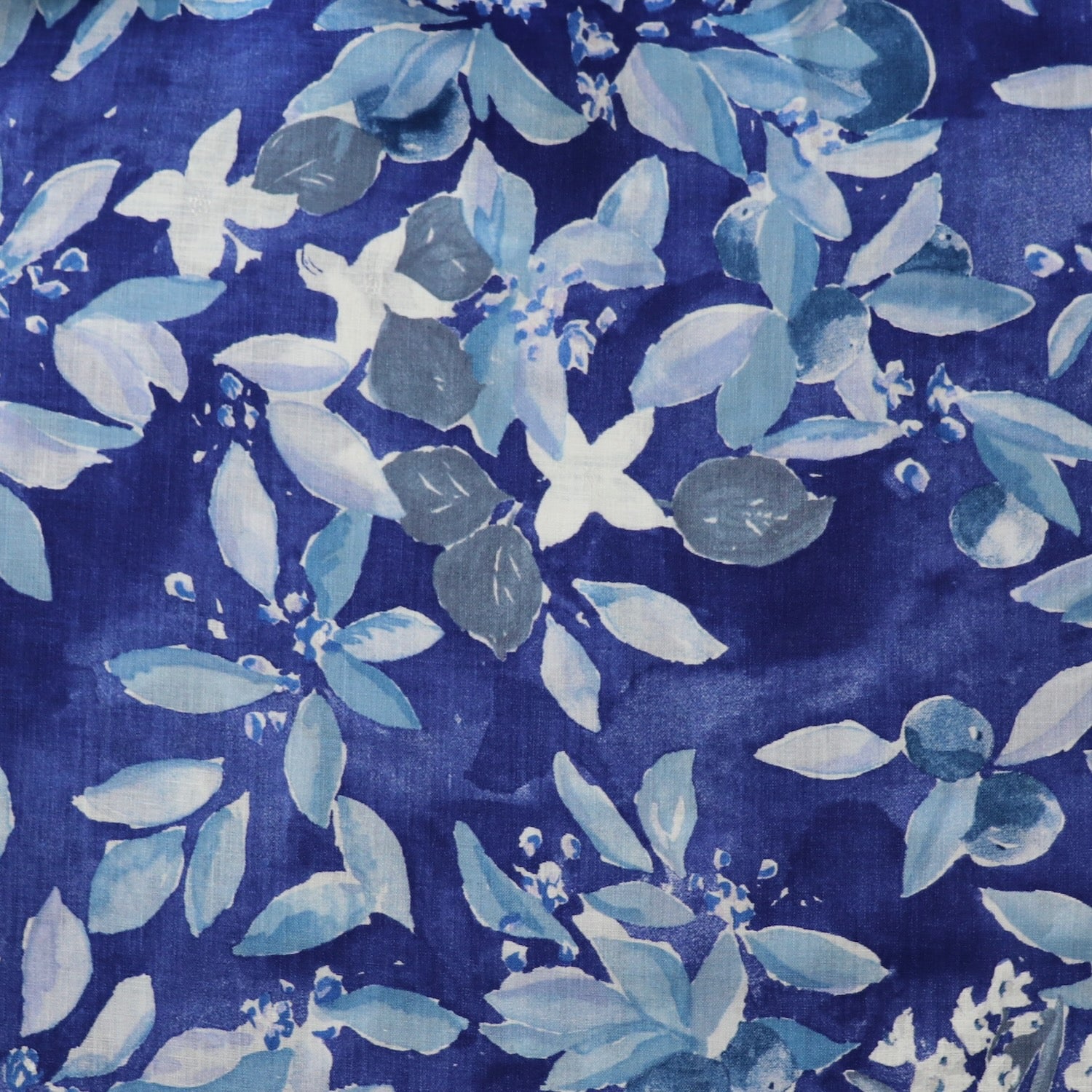 nani iro margo linen blue and white print fabric from Japan