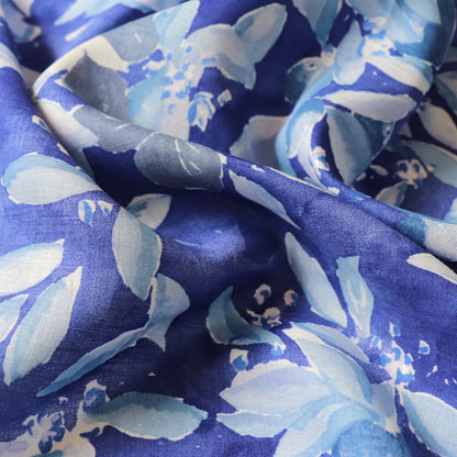 nani iro margo linen blue and white print fabric from Japan