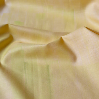 Nani Iro Touch A Chord Cotton Silk Fabric D made in Japan Kokka yellow and green painterly print