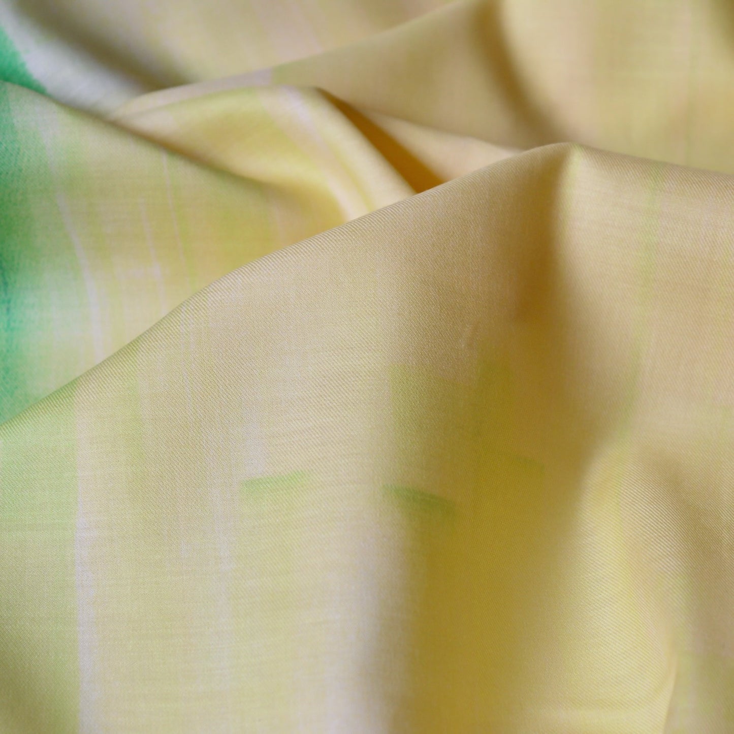 Nani Iro Touch A Chord Cotton Silk Fabric D made in Japan Kokka yellow and green painterly print