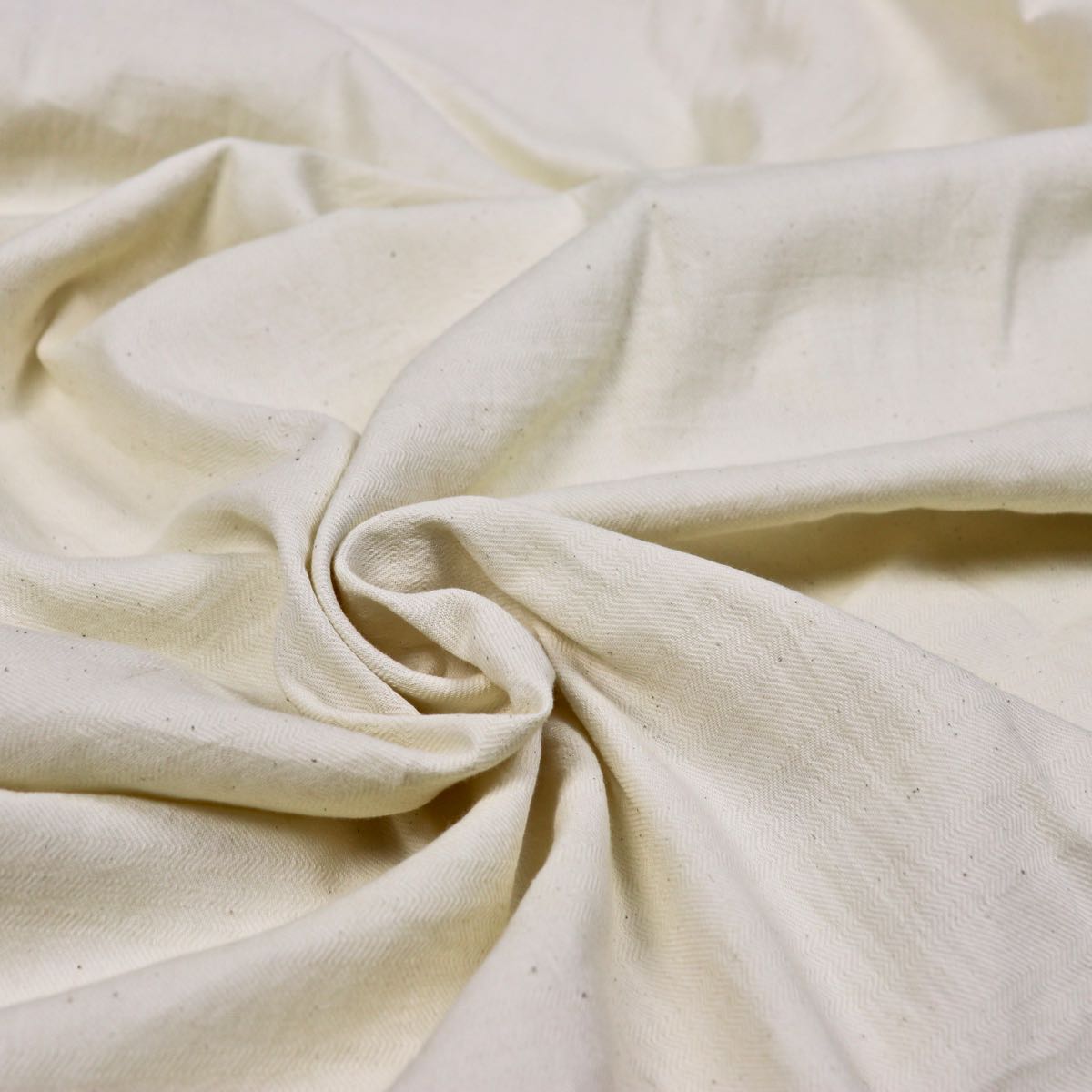 All Natural Cotton Herringbone Handloom Fabric