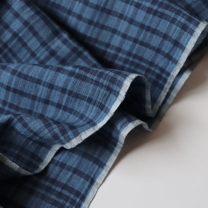 Fine Indigo Check Handloom Cotton