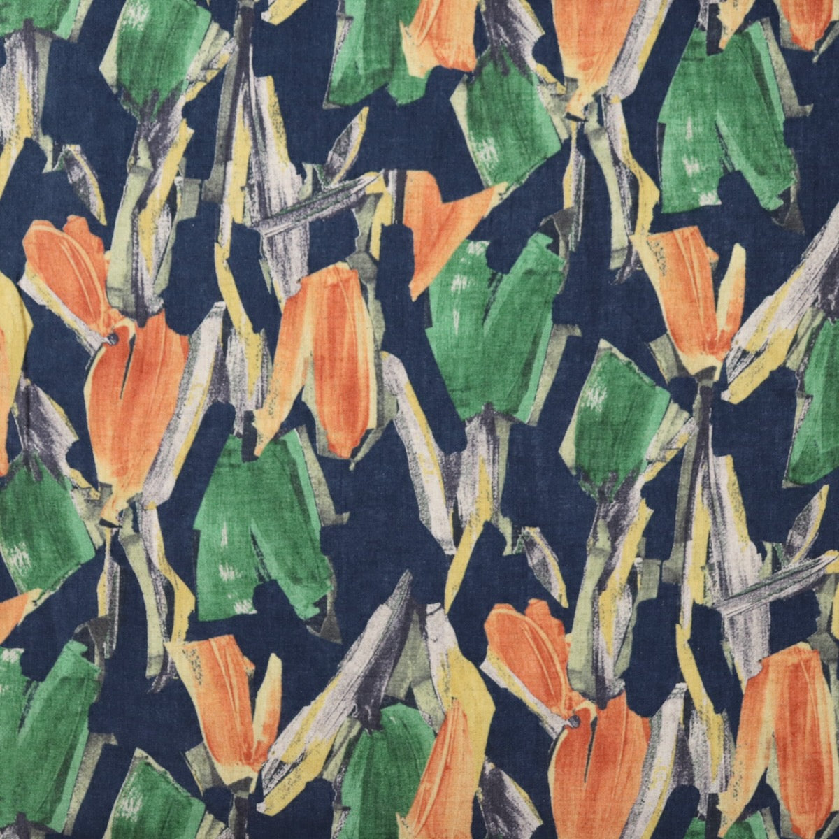 Expressionist Linen Cotton — Dark Blue