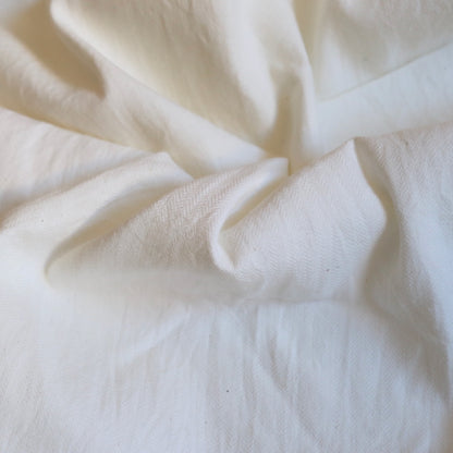 Cream Herringbone Handloom Cotton