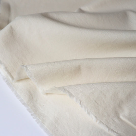 organic cotton oxford cloth cream white shirt fabric