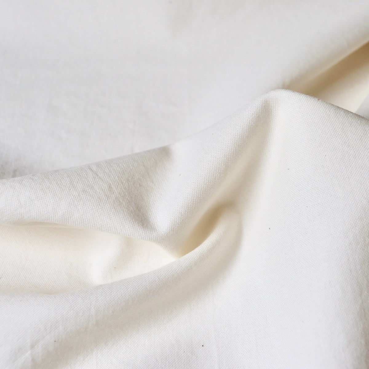 organic cotton oxford cloth cream white shirt fabric