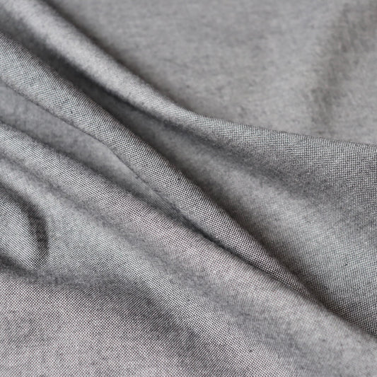 Organic Cotton Oxford — Soot Grey