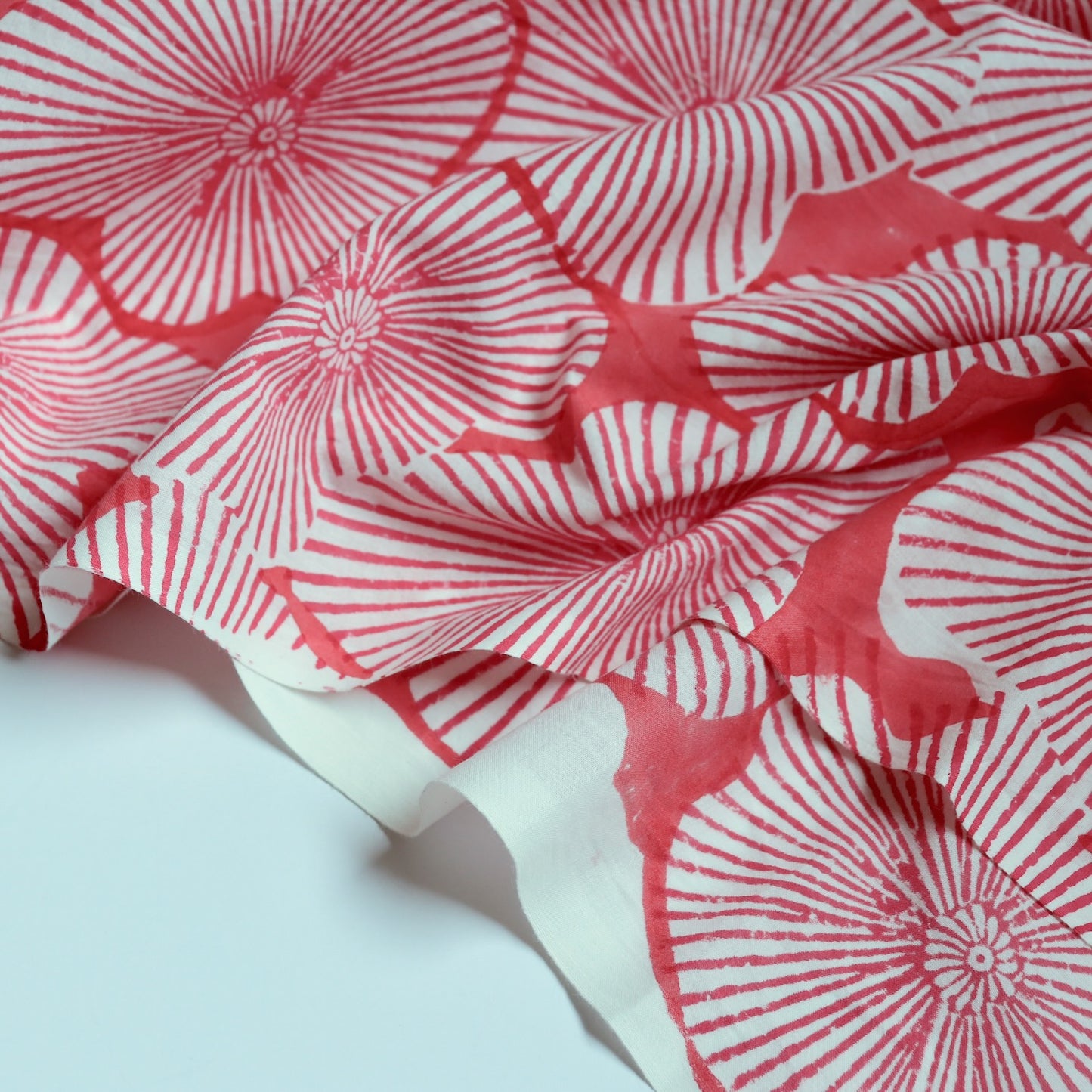 Swatch — Lychee Pink Block Print Cotton