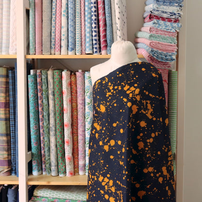 The Ink Spots Japanese Cotton Lawn — Navy