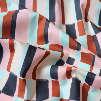 Painted Plaid Cotton Lawn — Cocoa