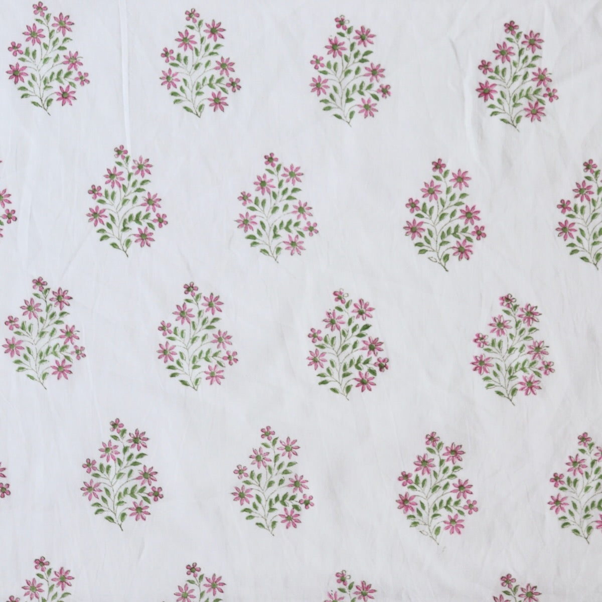 Fluttering Floral Block Print Cotton