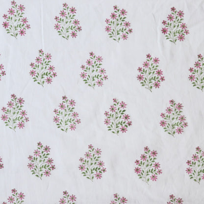 Fluttering Floral Block Print Cotton