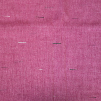 pink jamdani cotton handloom fabric for dressmaking