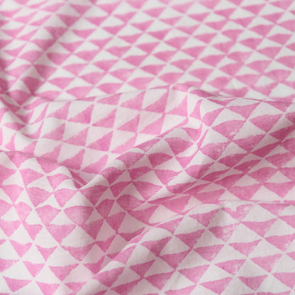 Brahma Karma Block Print — Pink Triangles