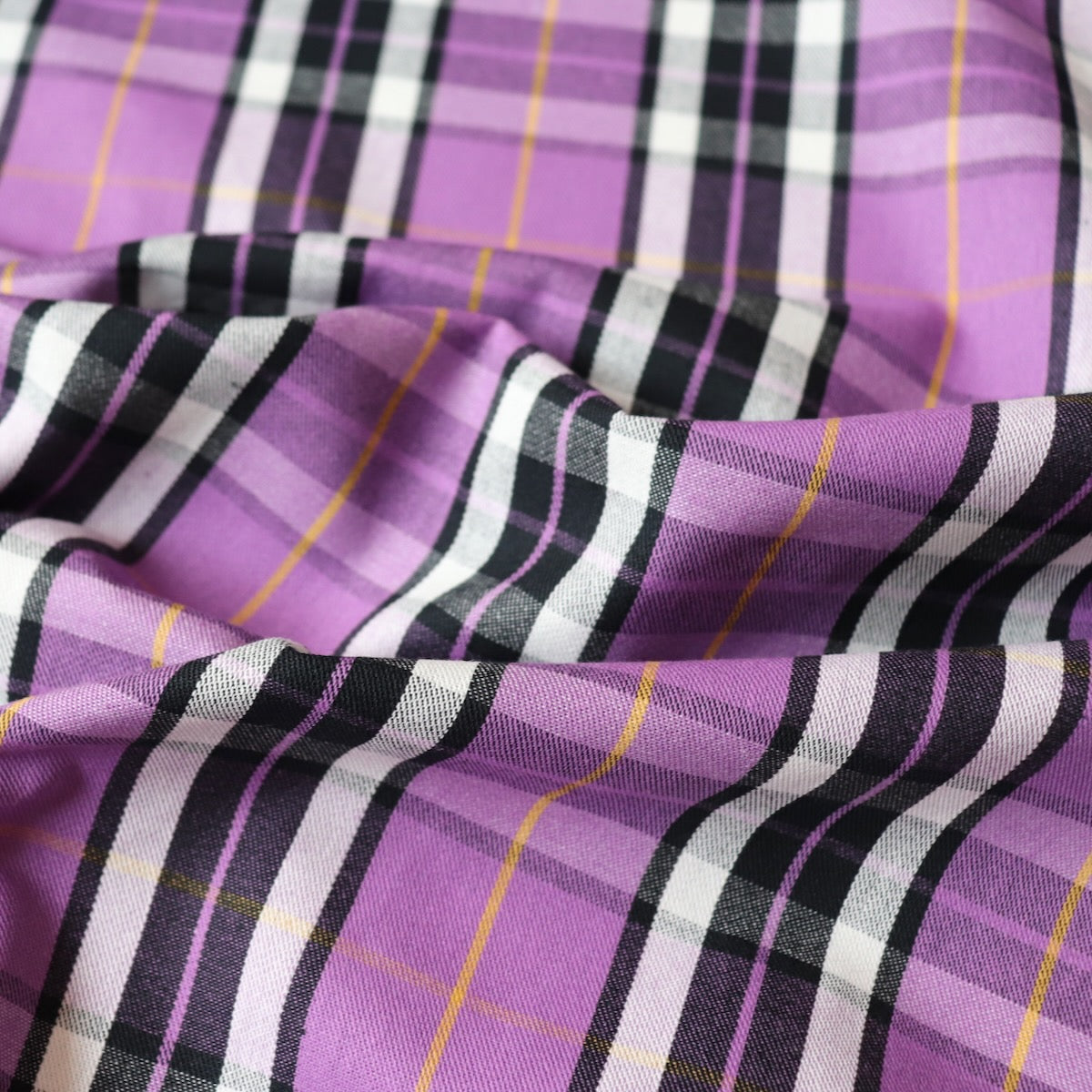 Bold Plaid Cotton — Grape